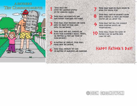 Humorous 10 commandments a father should follow.