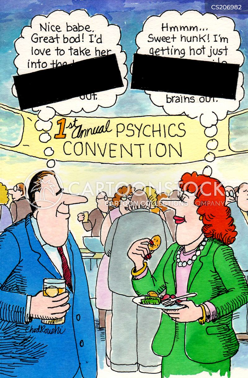 At a Psychics Convention, a man and woman have suggestive thoughts about each other. Their thoughts are censored. But they are psychics.