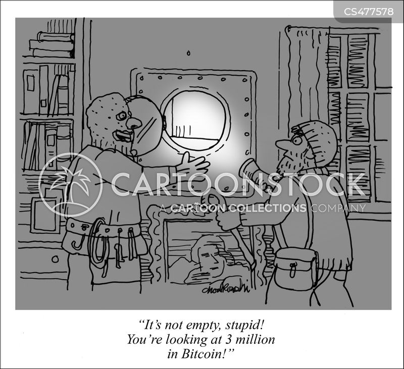 Two safe robbers are looking inside safe with flashlight. The safe is empty. one robber tells the other they’re looking at 3 million in bitcoins