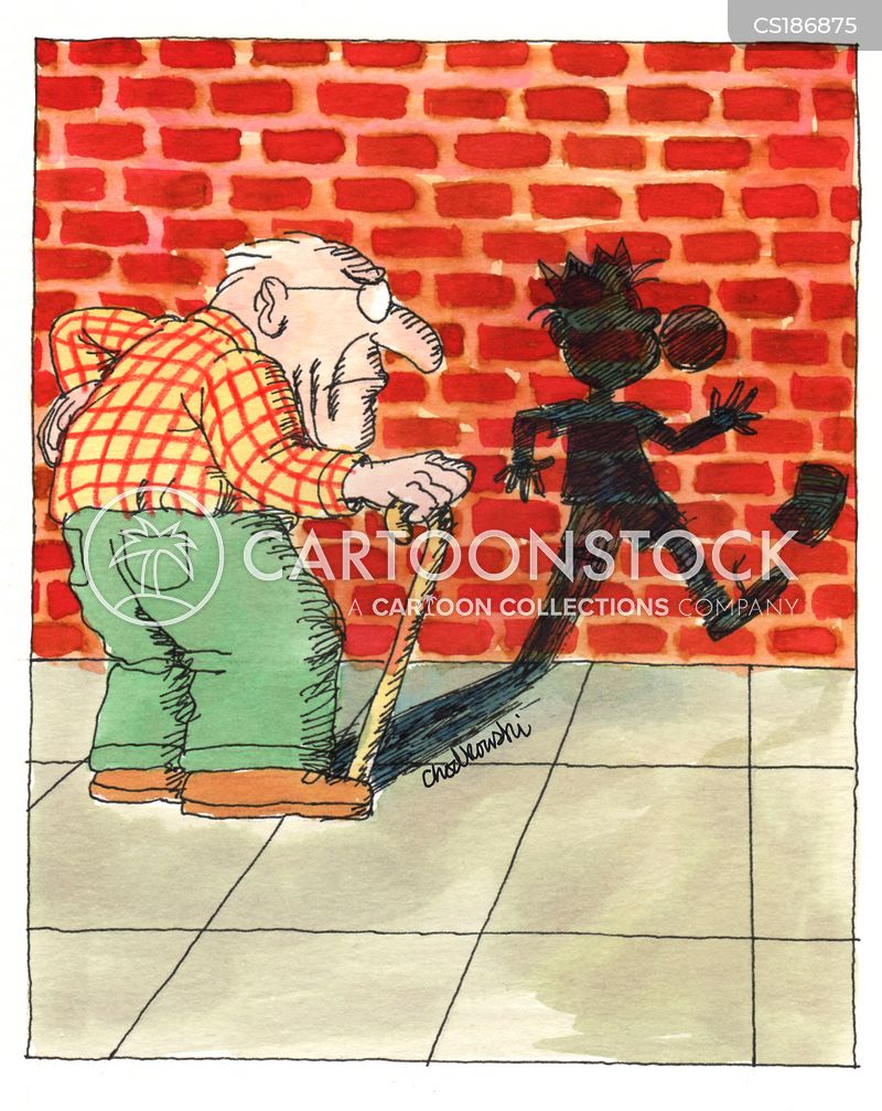 While walking an elderly man sees his shadow. His shadow is of him as a young boy blowing a bubble gum bubble and playing kick the can.