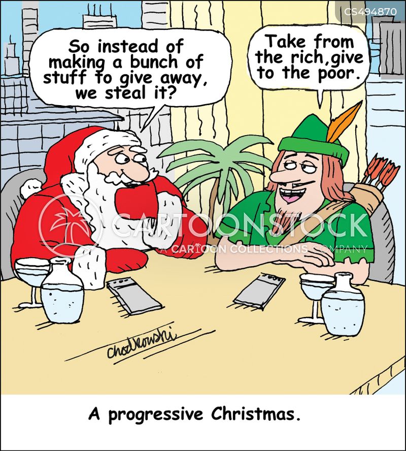 Santa Claus and Robin Hood are joining forces. Instead of having elves make toys to hand out, Robin and his gang will steal them for Santa Claus to use as gifts.